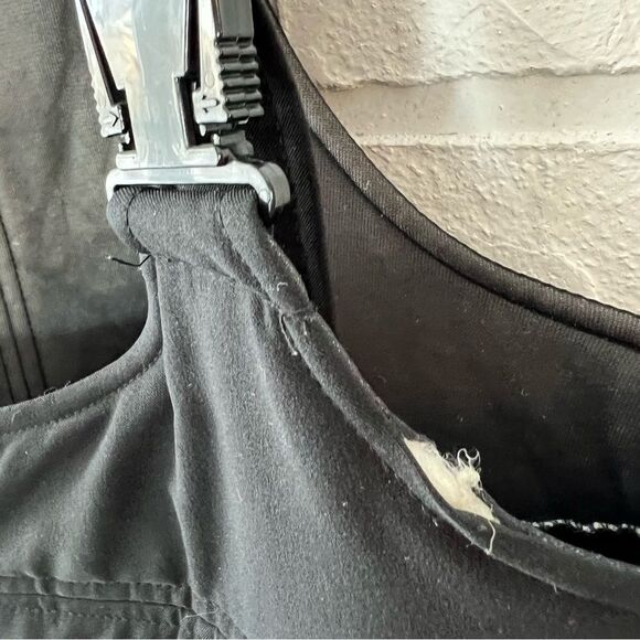 Vintage Black Suspender Overall Fitted Ski Snow Pants 16 - Picture 12 of 12